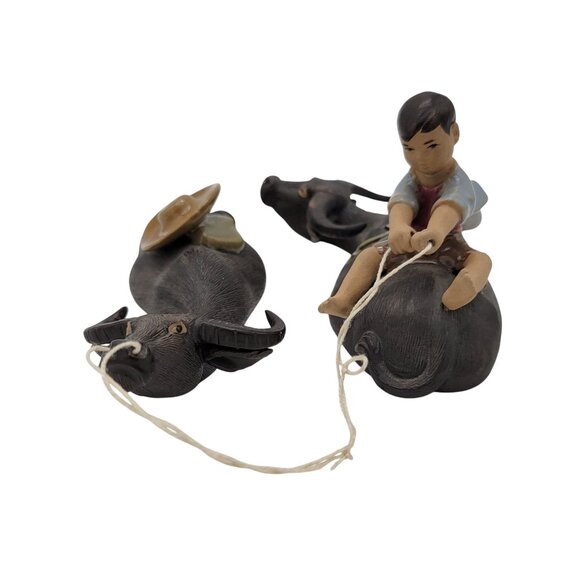 Shiwan Mudman Boy on Water Buffalo - Picture 1 of 5